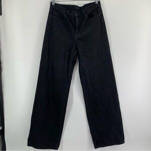 Black Uniqlo wide leg jeans